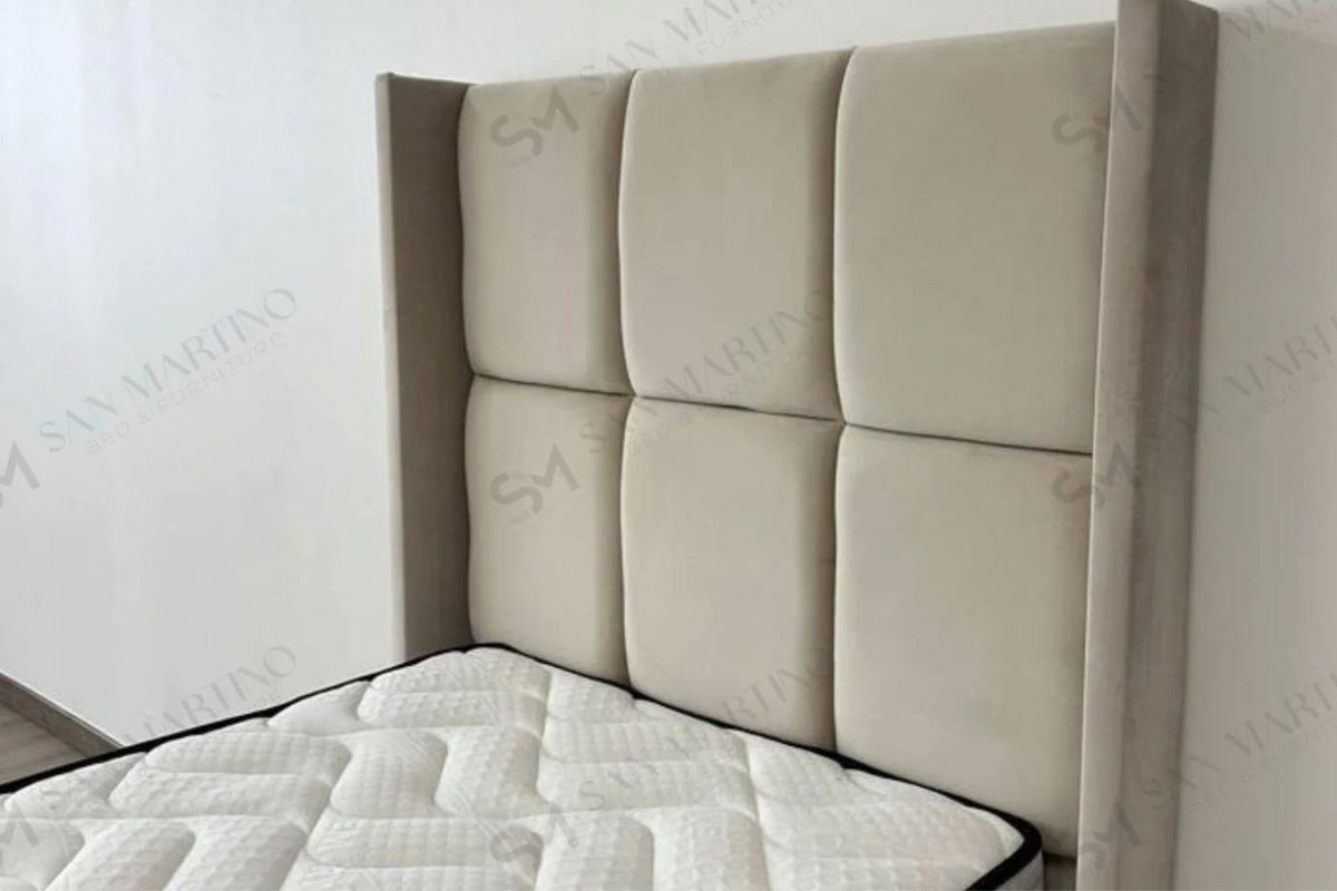 Lit Coffre Enfant RIO Beige- Velours
