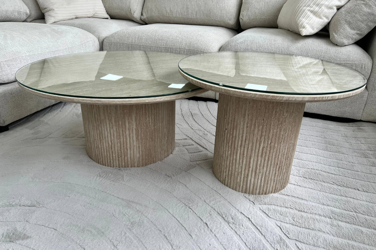 Table Basse Eden Effet Travertin