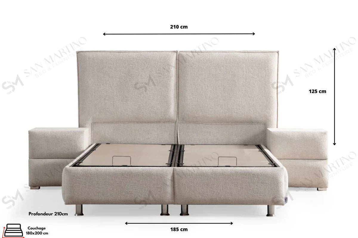LIT COFFRE MAYA CHENILLE