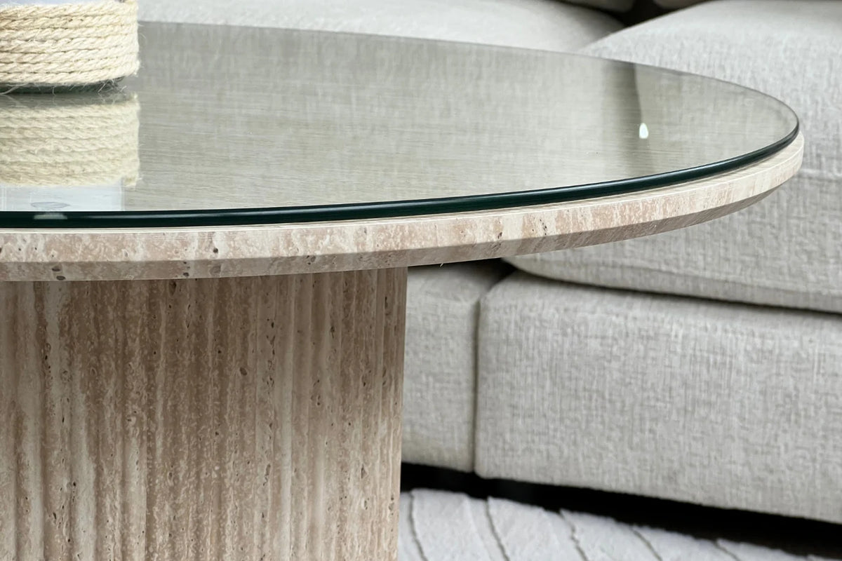 Table Basse Lisa Effet Travertin