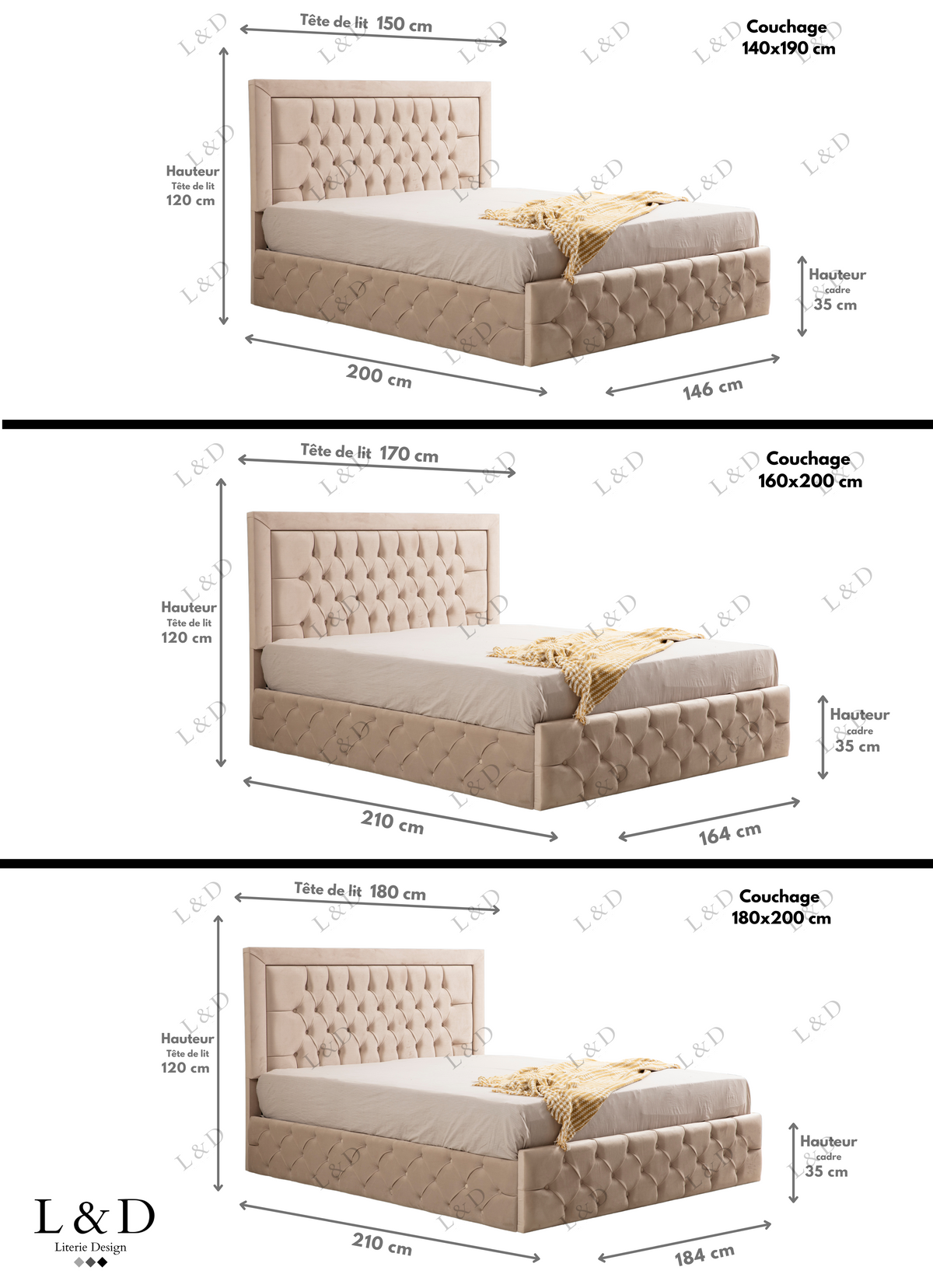 Lit Roma Beige