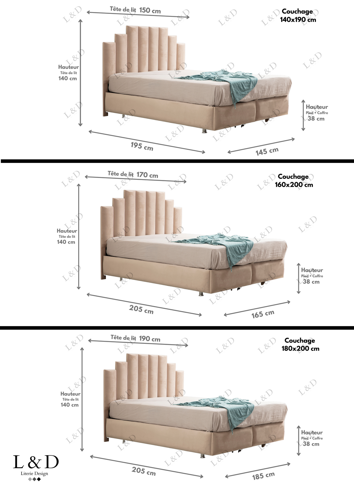 LIT COFFRE NATURA BEIGE