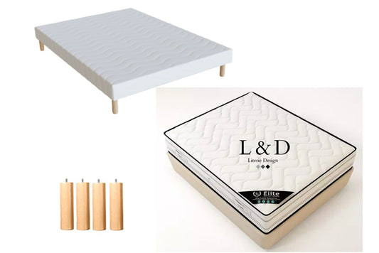 SOMMIER + MATELAS MEMORY 25CM D'ÉPAISSEUR ELITE