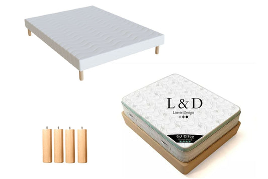 SOMMIER + MATELAS MEMORY 27CM D'ÉPAISSEUR ELITE